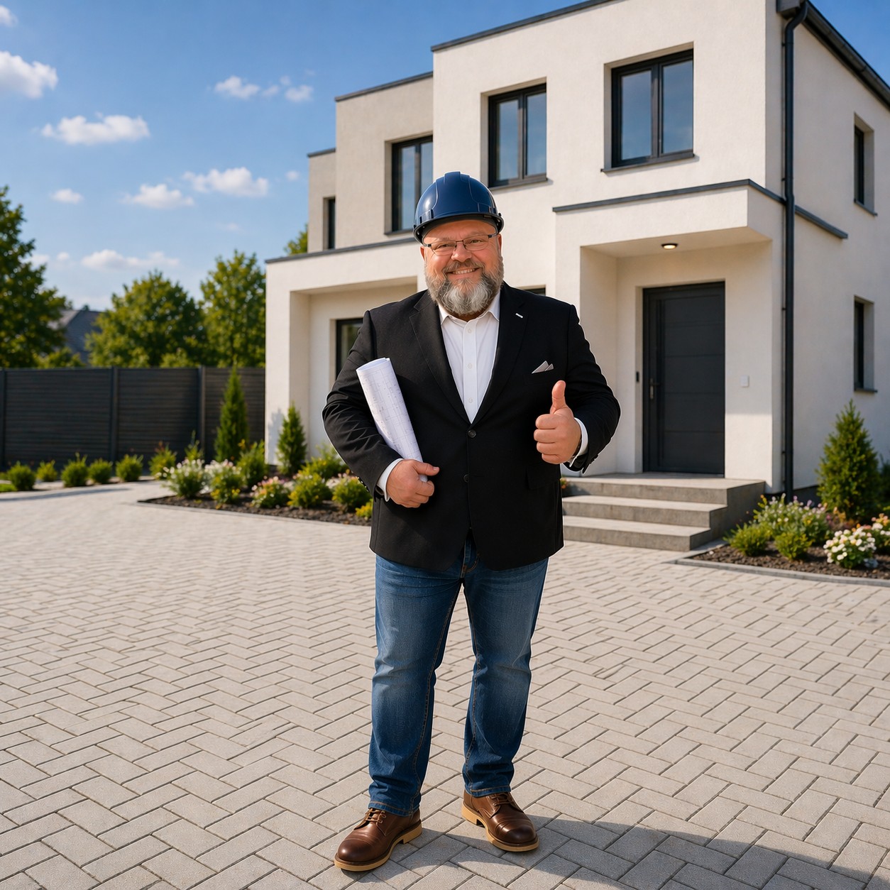 Jindřich Branda před dokončeným projektem